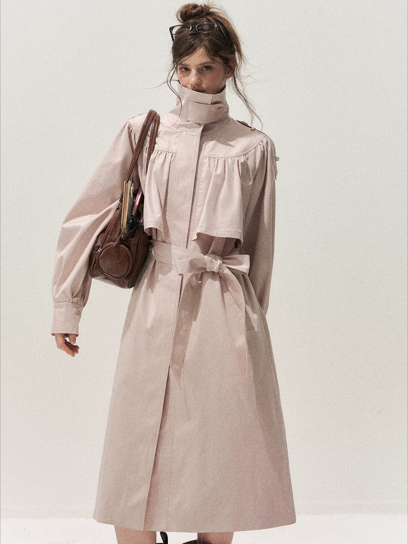 Pleated Trench Coat