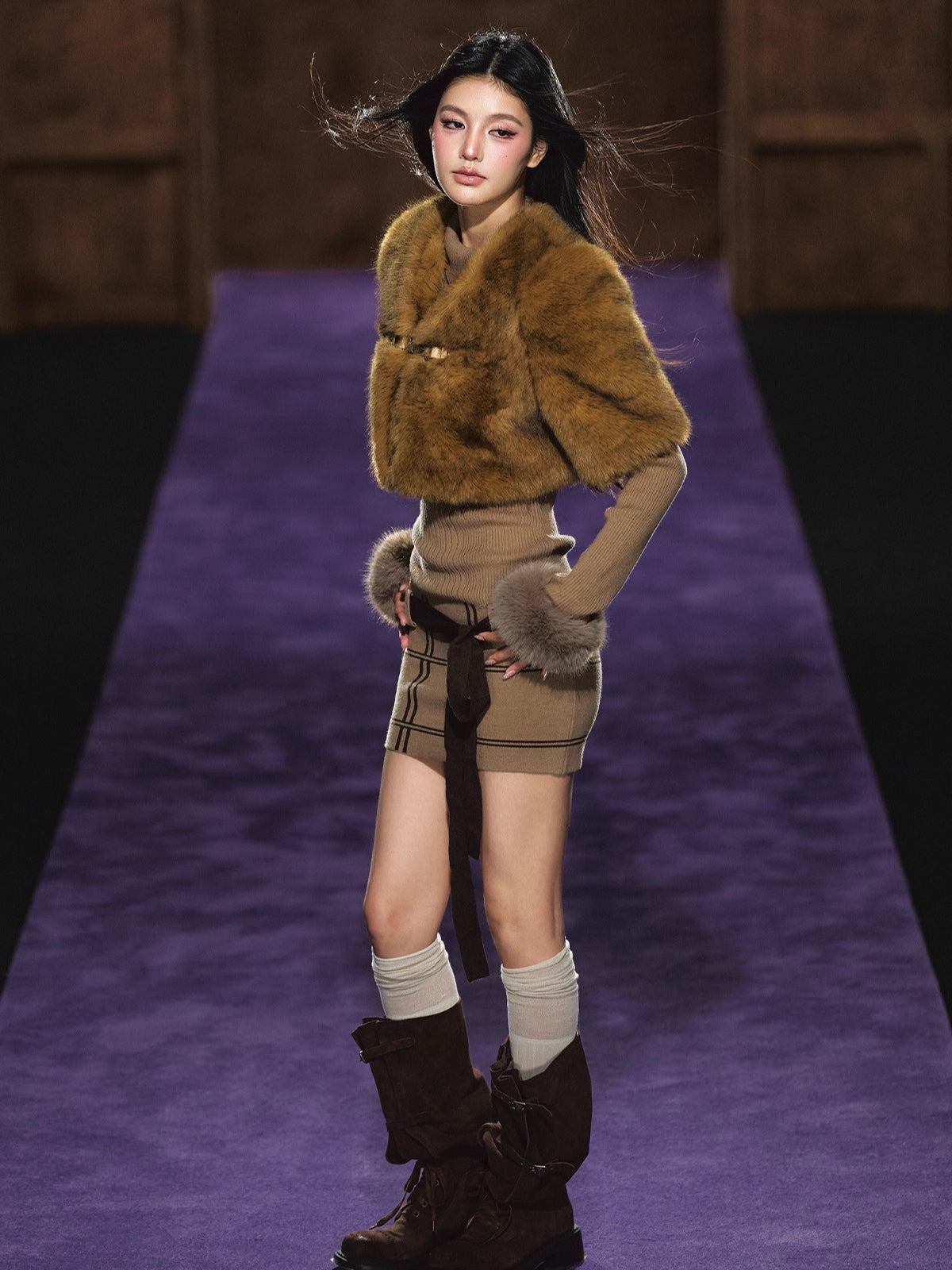 Faux-Fur Cape Vest