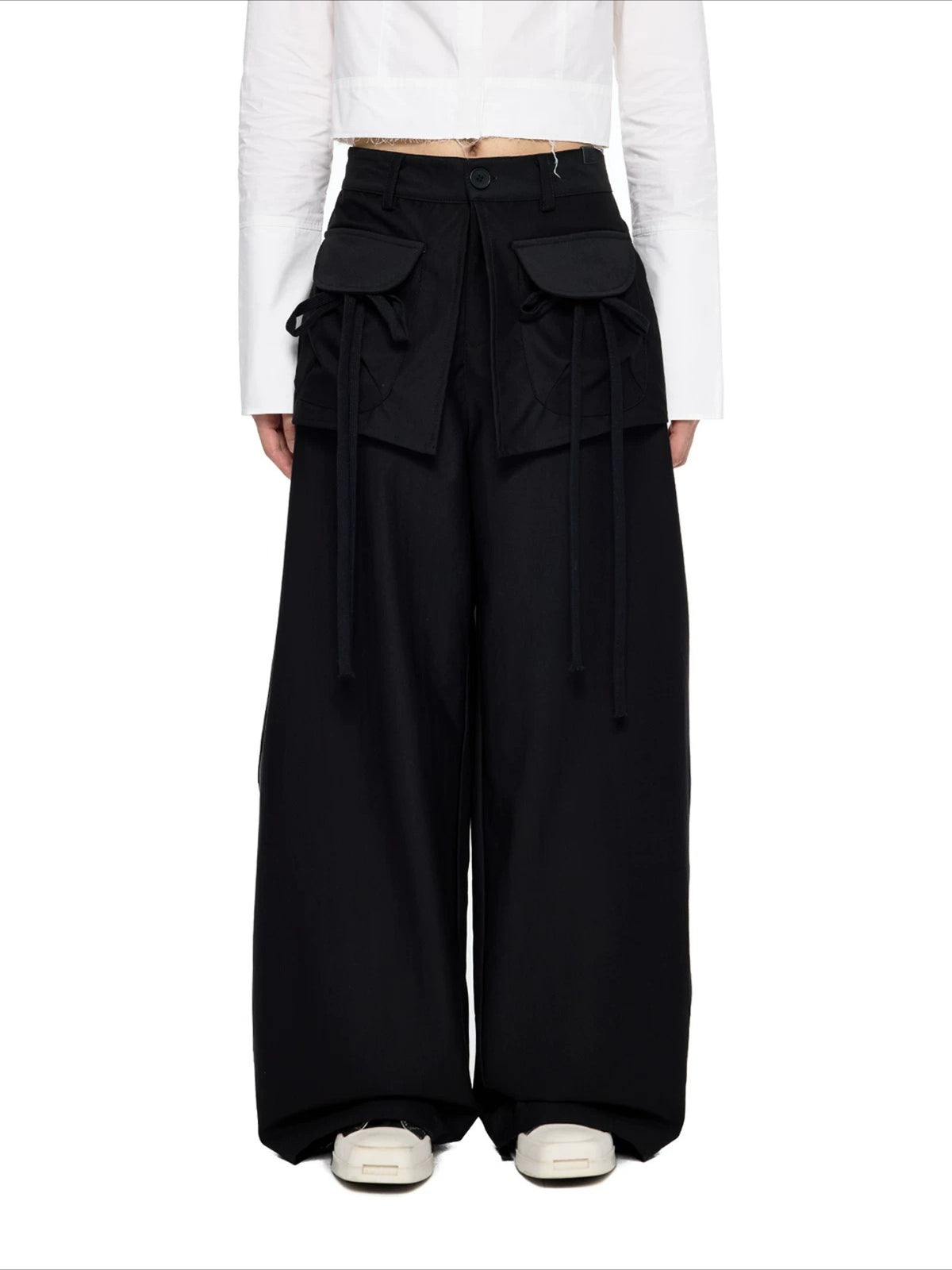 Drawstring Wide Leg Pants