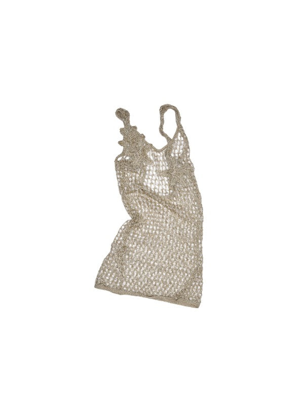 Handcrafted Starfish Knit Tie-Back Tank Top