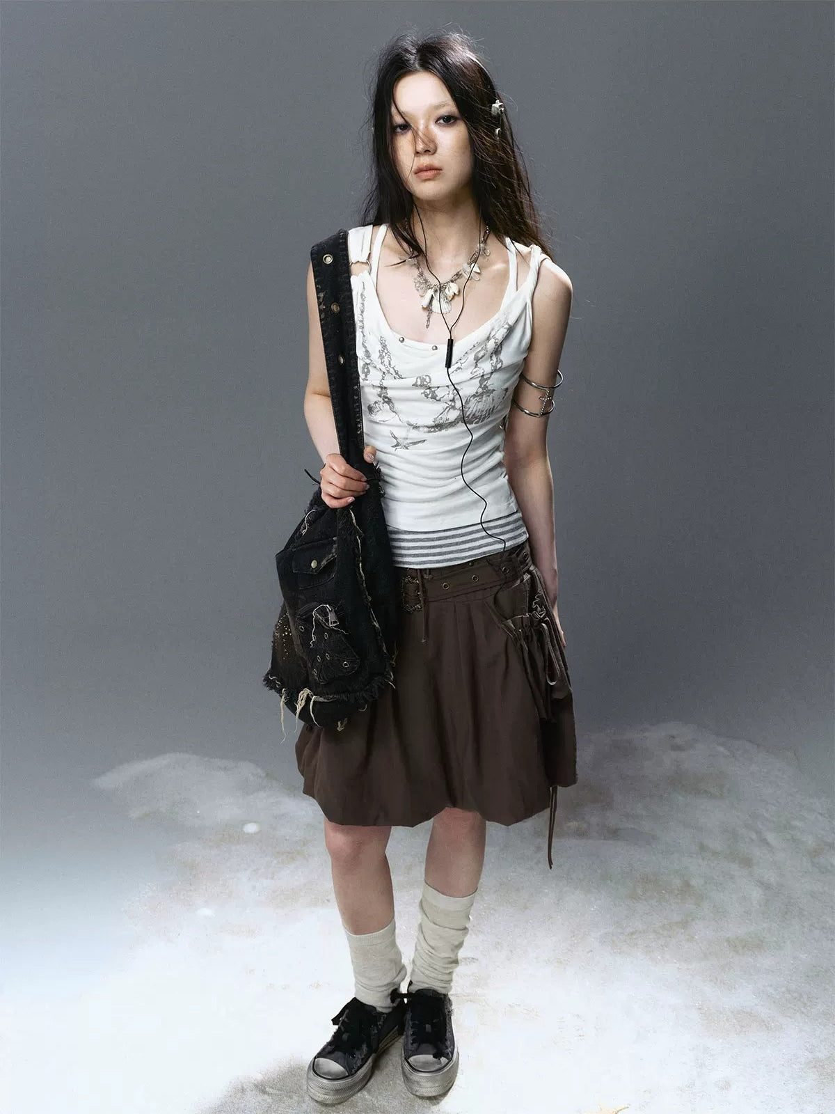 Crystal Shell Layered Necklace
