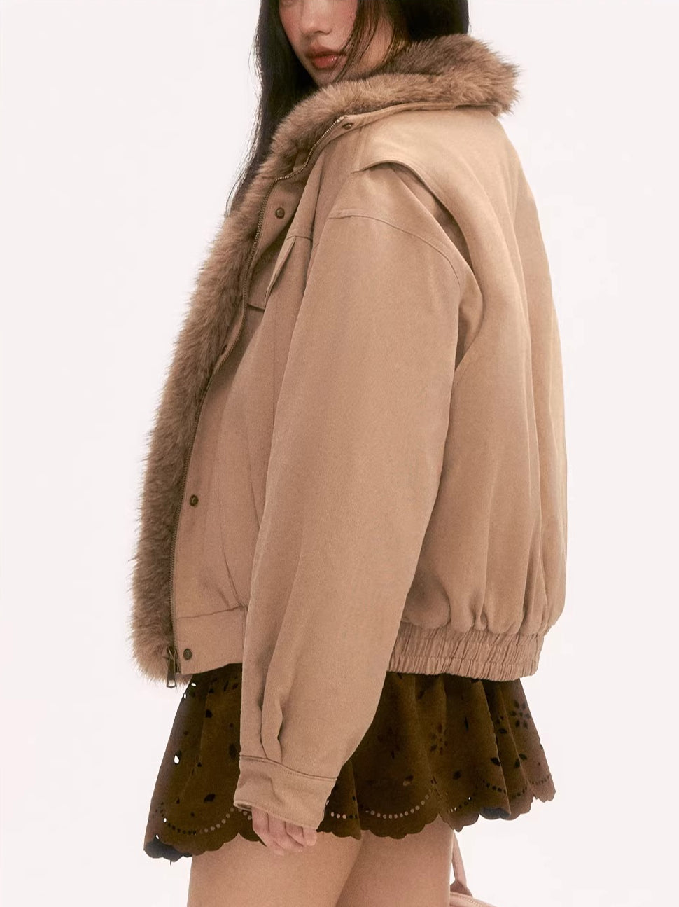 Light Brown Vintage Collar Jacket