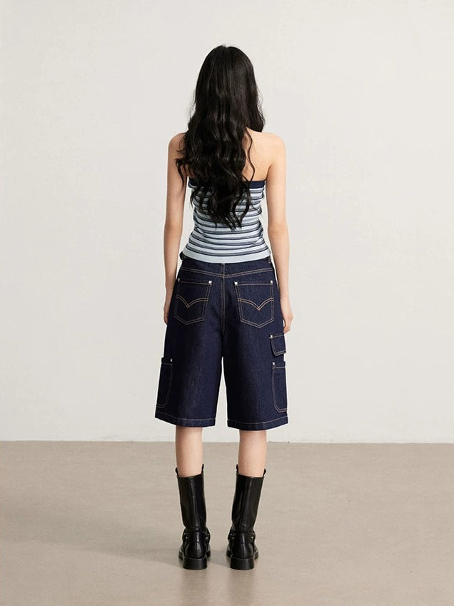 Striped Knit Tube Top
