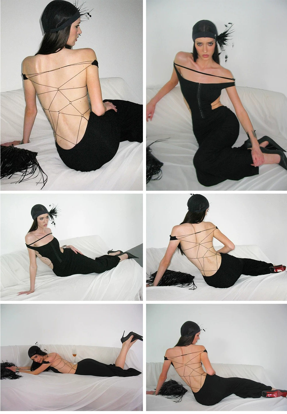 Black Lace-Up Halter Maxi Dress