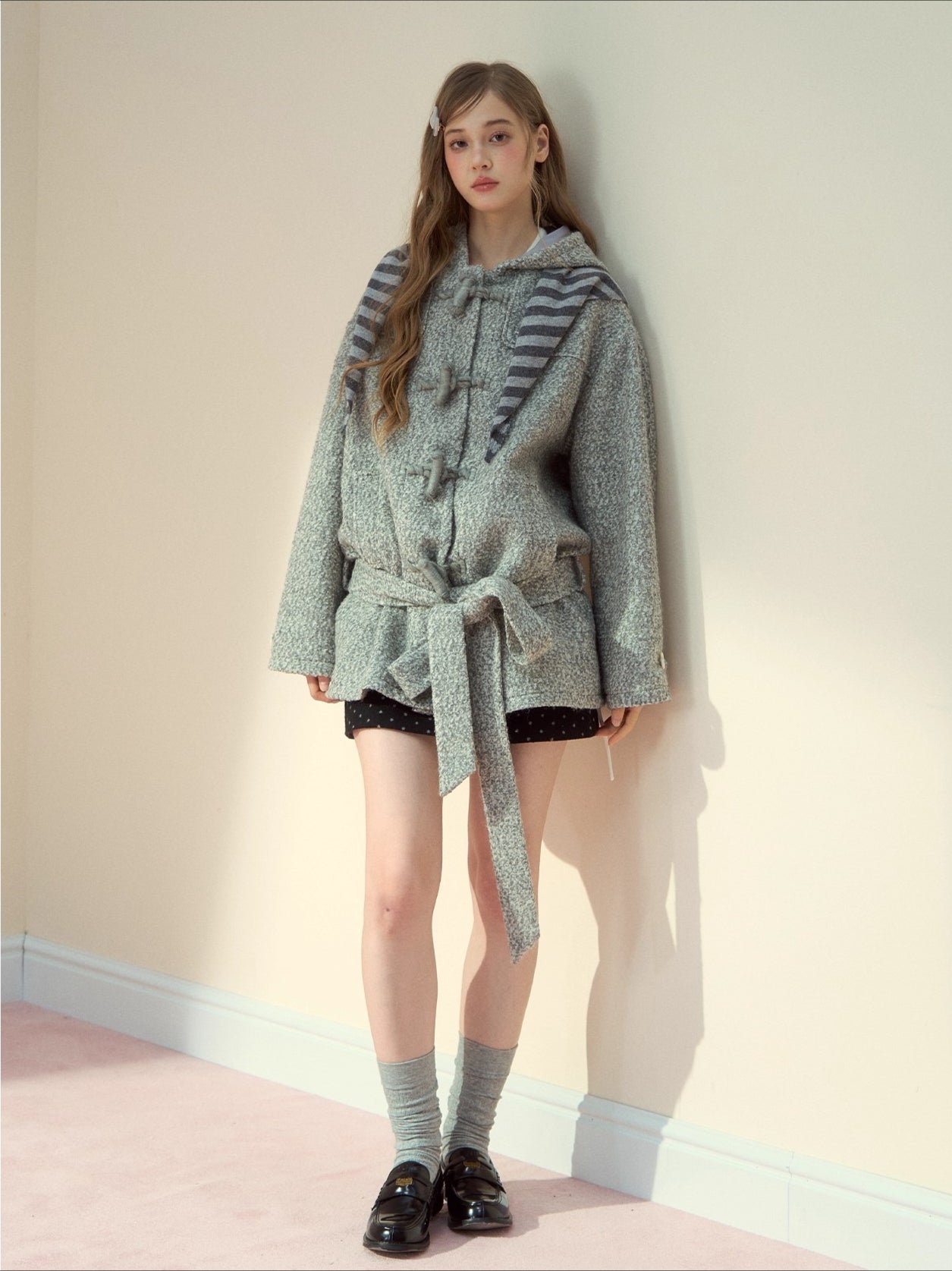 Gray Wool Duffle Coat