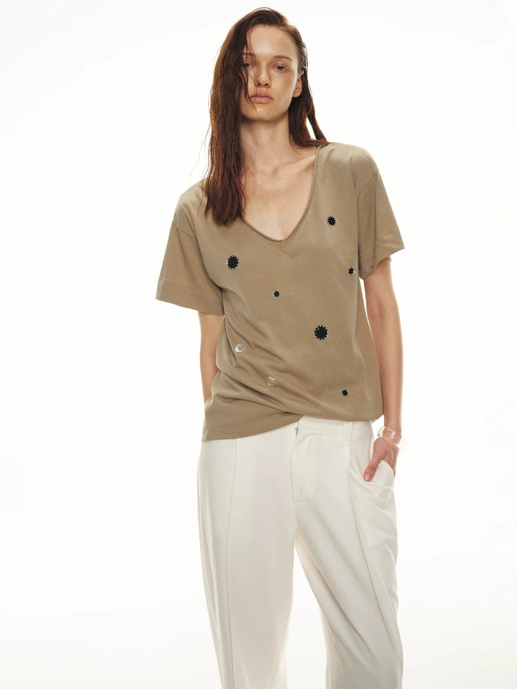 Mirror V-Neck Relaxed Tee