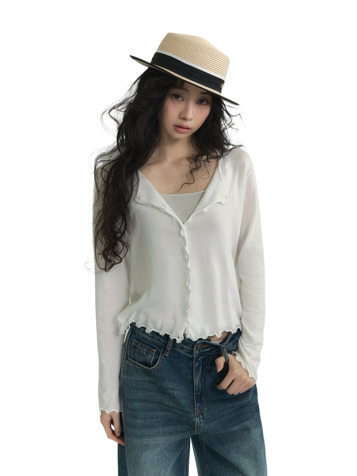 Mercerized Cotton Cardigan