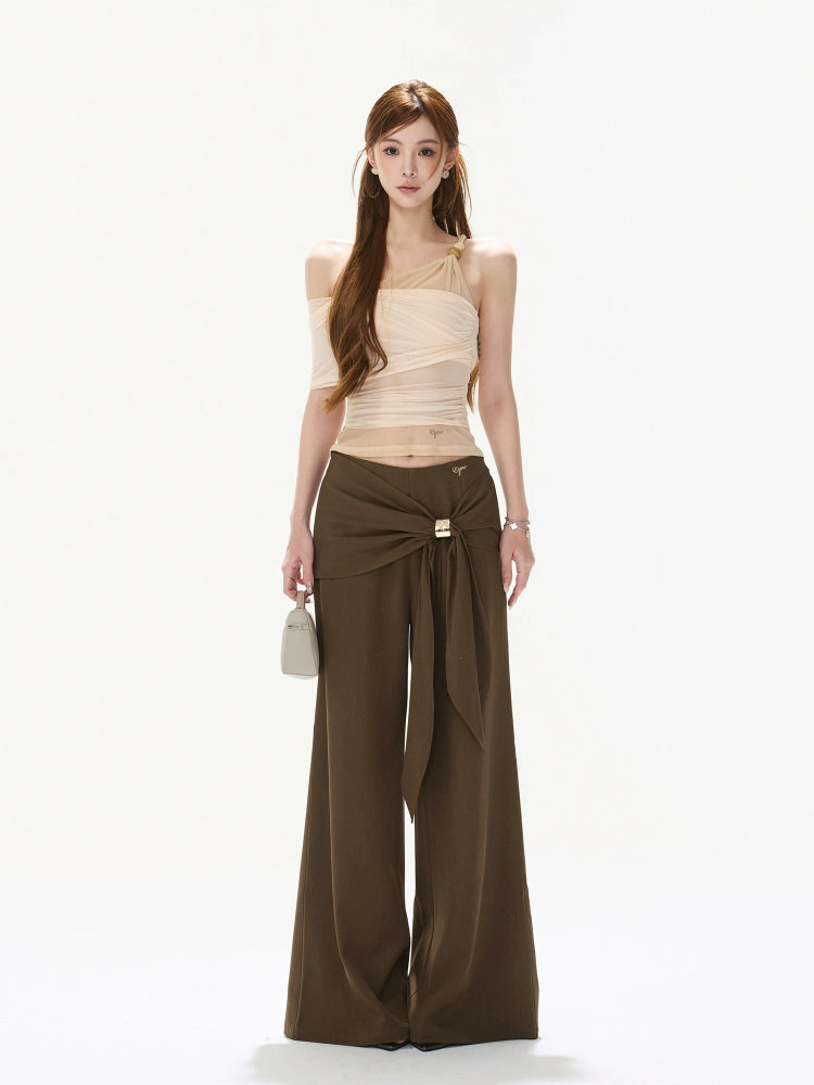 Beaded One-Shoulder Top