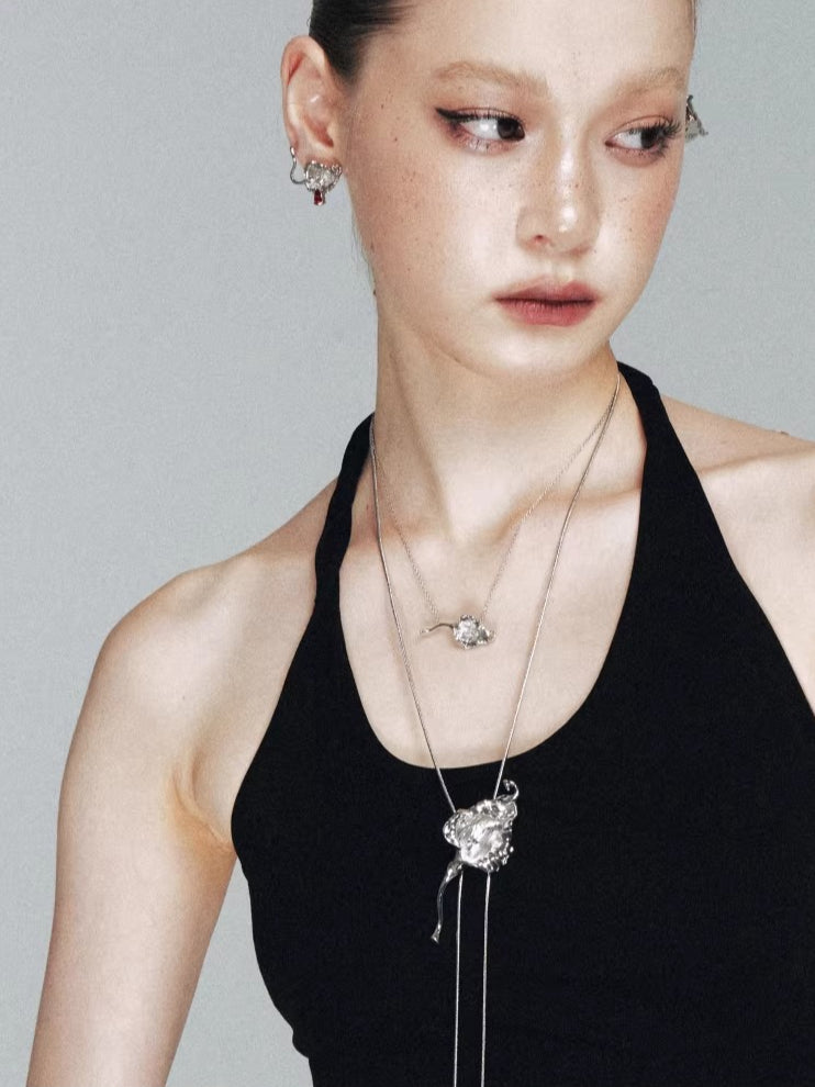 Floral Fine Chain Necklace