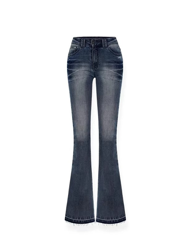 +5CM N1 Washed Skinny Bootcut Jeans