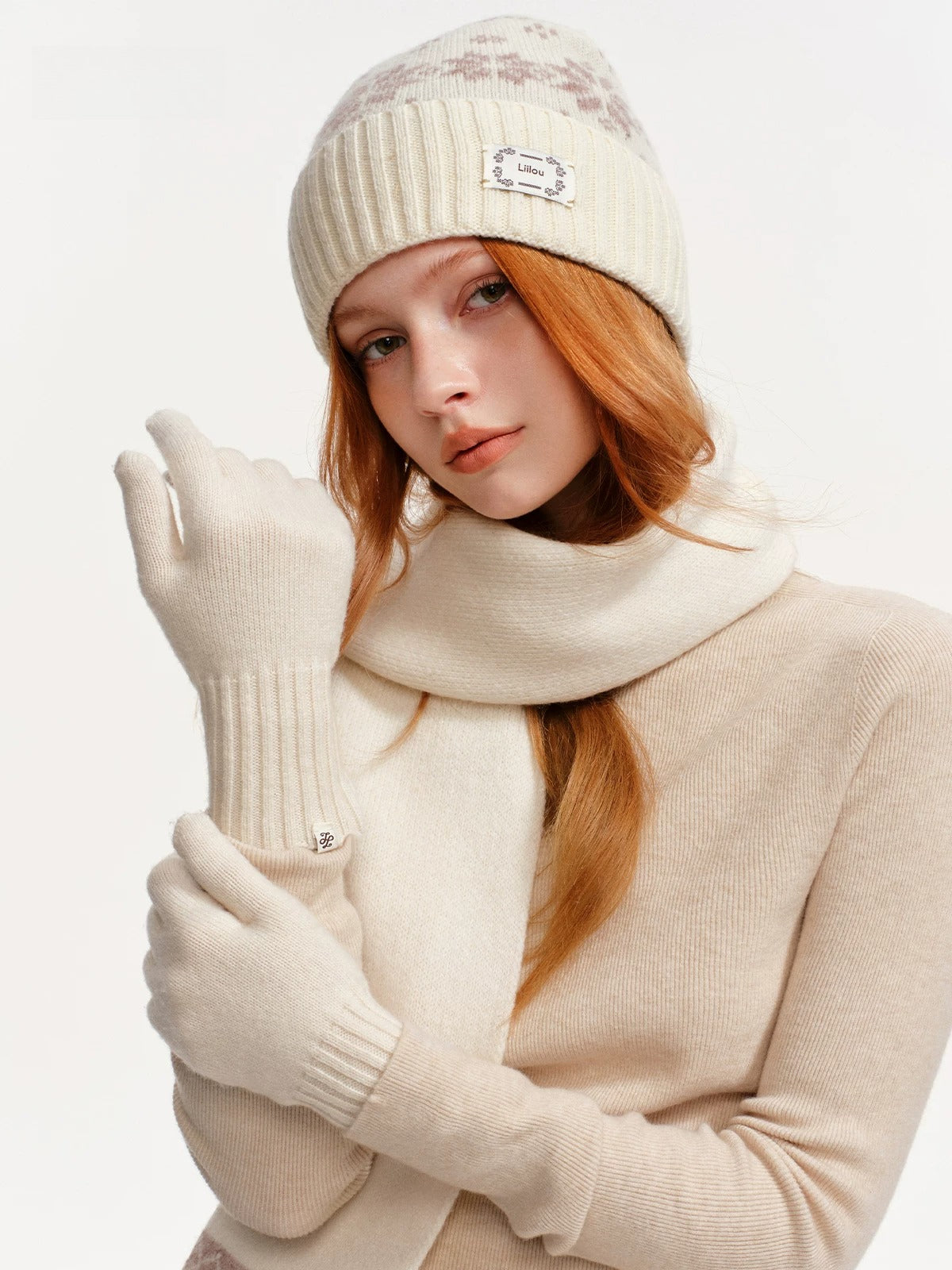 Fair Isle Wool Accessories Set