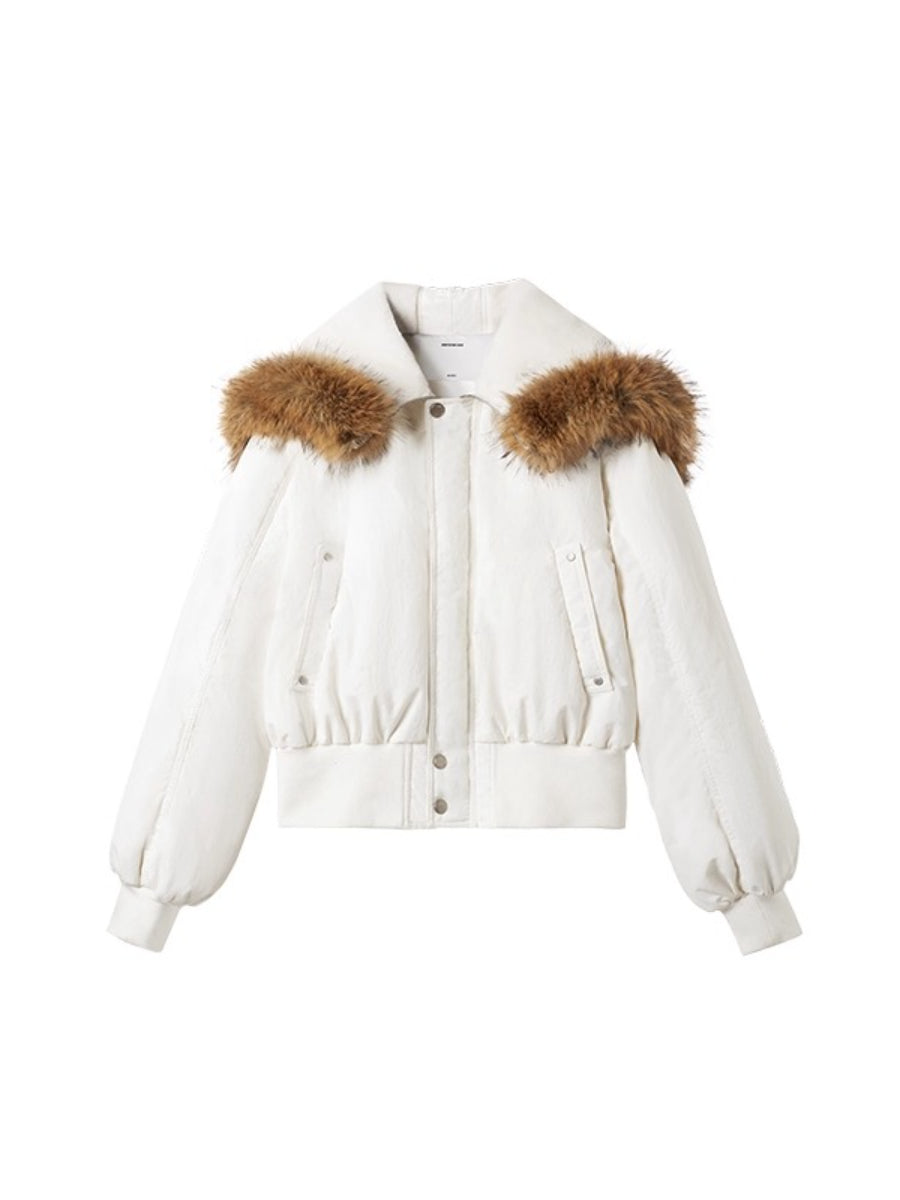 Polar Eco-Faux Fox Fur Down Jacket