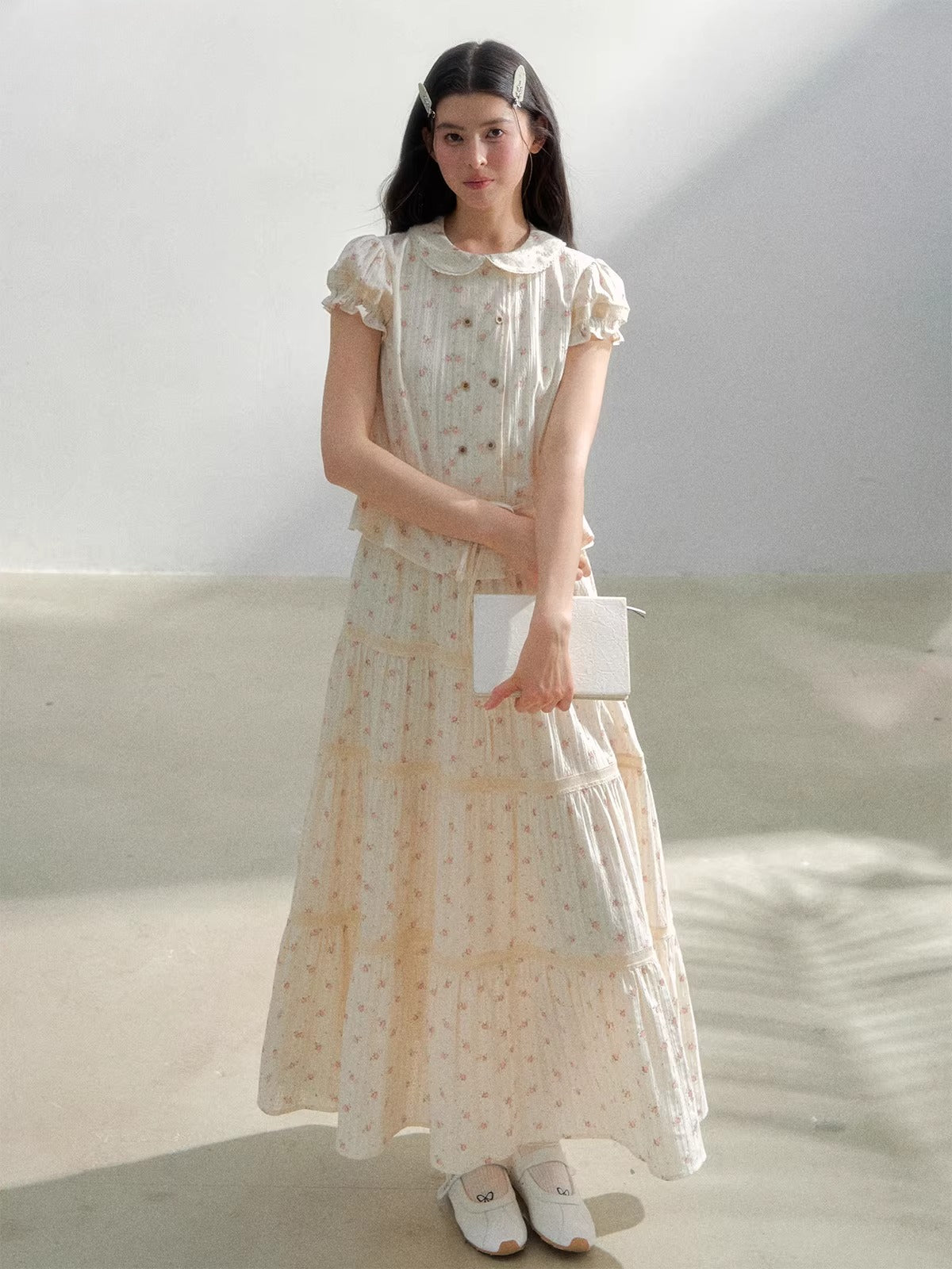 Vintage Plaid Shirt & Skirt Set