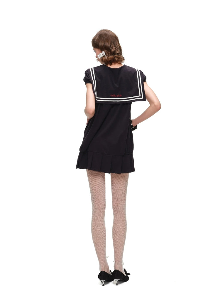Oversized Sailor Collar Dress