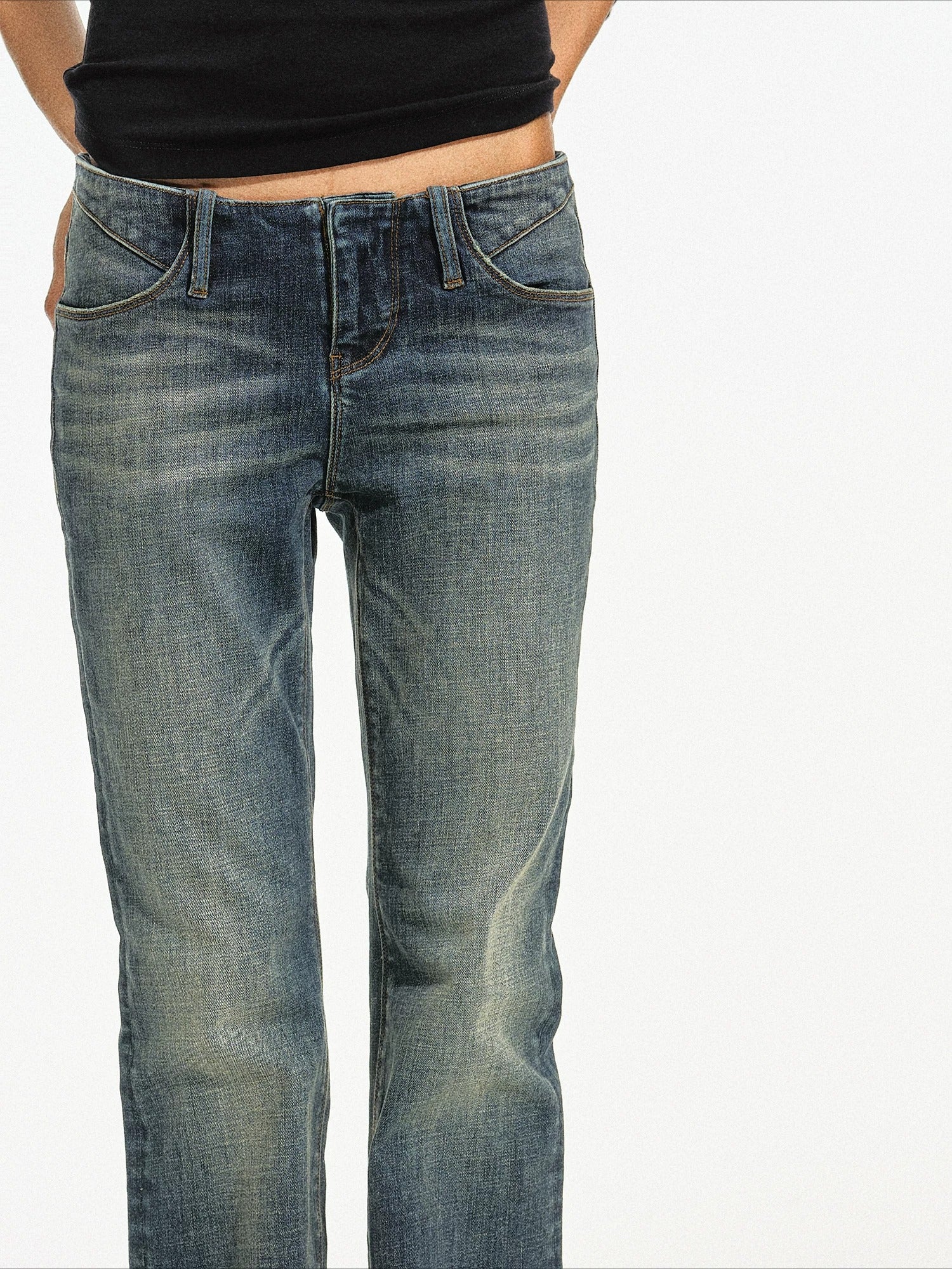 Low Rise Flare Jeans
