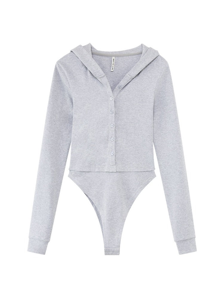 Adjustable V-neck Hoodie Tee