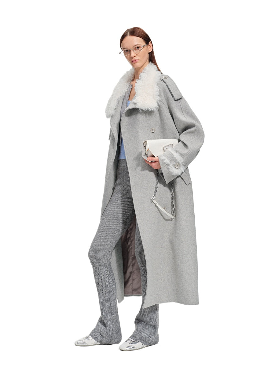 Polar Wool-Blend Belted Coat