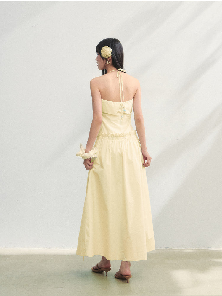 Tie-Waist Strapless Dress