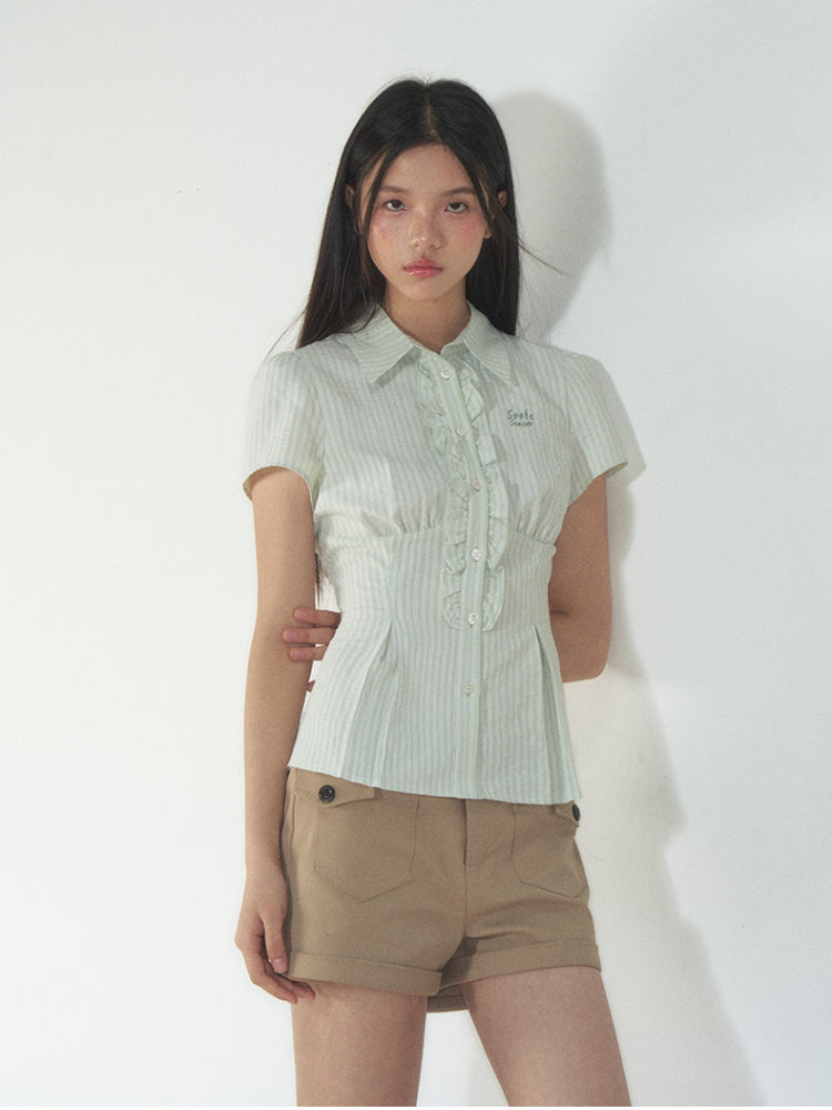 College - Style Slim Short - Sleeve Shirt