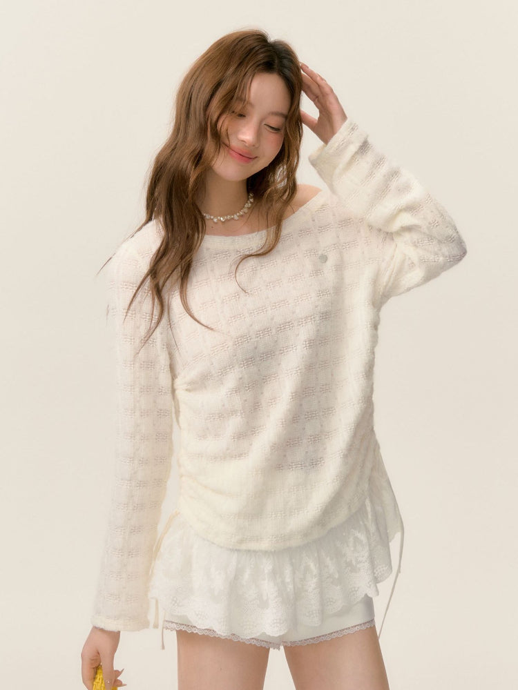 Long Sleeve Lace Patchwork Cover-up