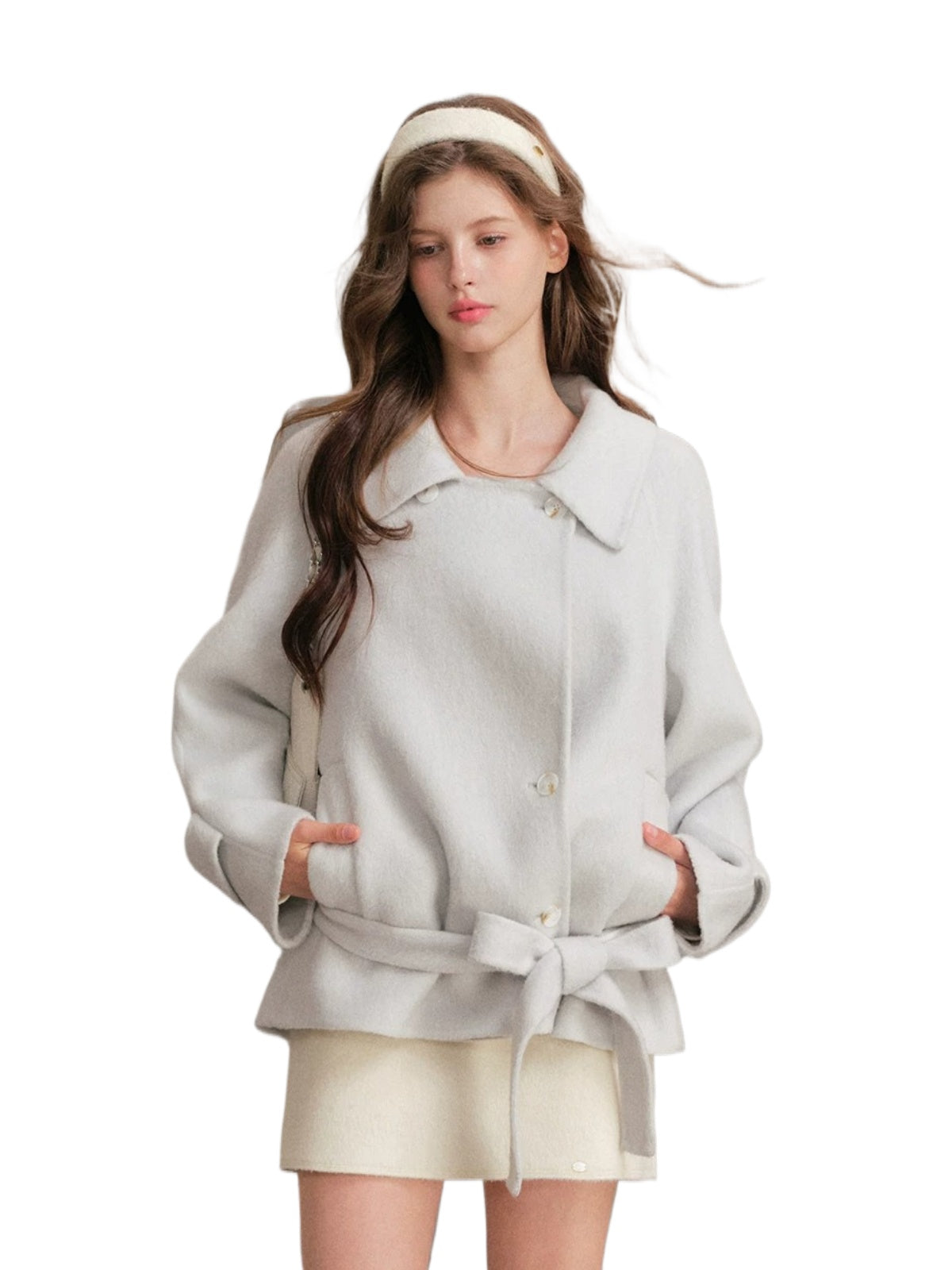 Double Faced Wool Lapel Coat