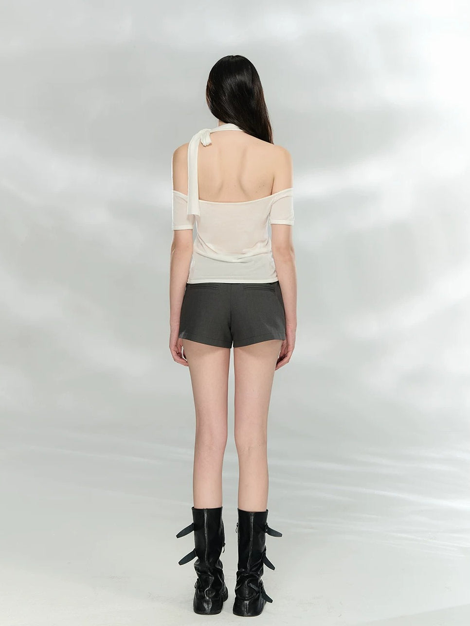 Cutout Halter Knit Top
