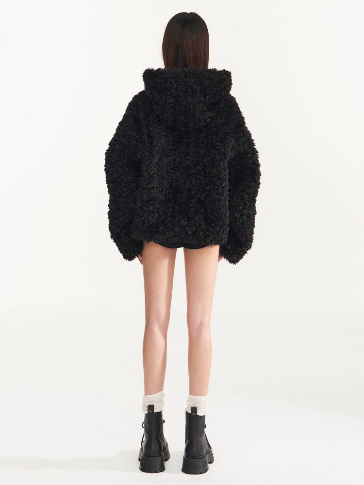 Oversize Faux Fur Hooded Coat