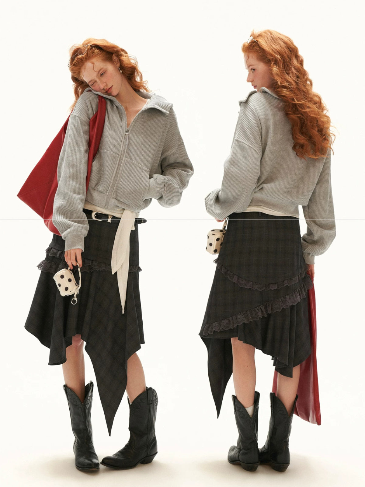 Structured Zip Knit Cropped Jacket