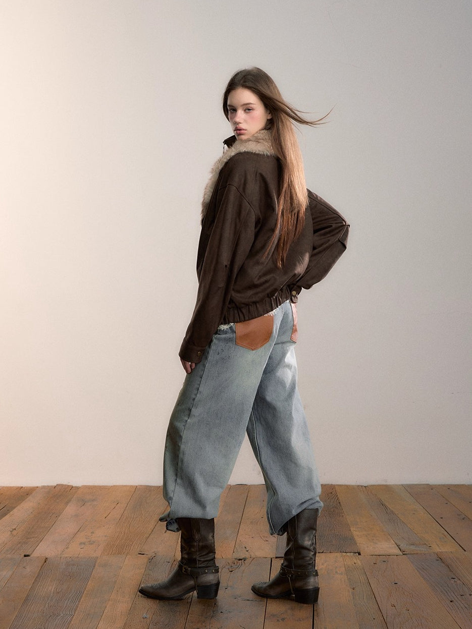 Faux Fur Collar Puffer Jacket