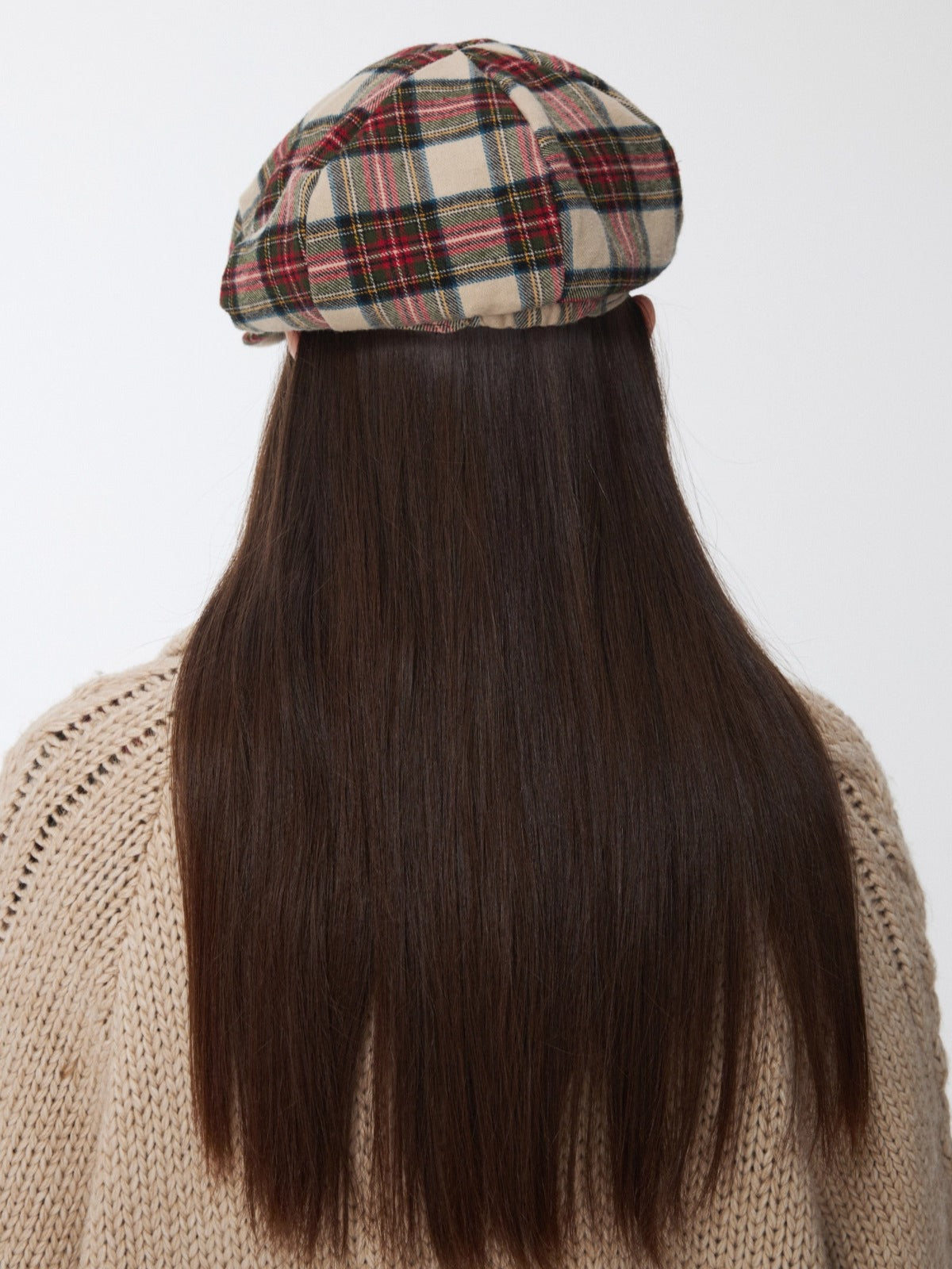 Vintage Check Newsboy Cap