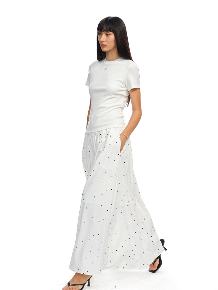 Polka-Dot Patchwork Dress