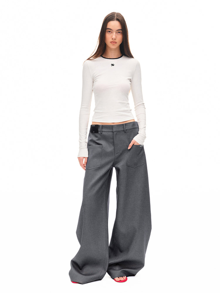 Modern Contrast-trim Regular-shoulder T-shirt