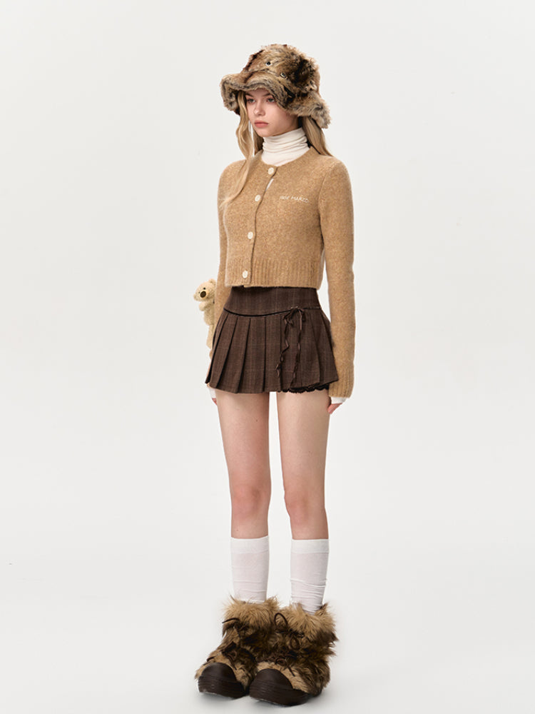 Short Knitted Cardigan Sweater Jacket