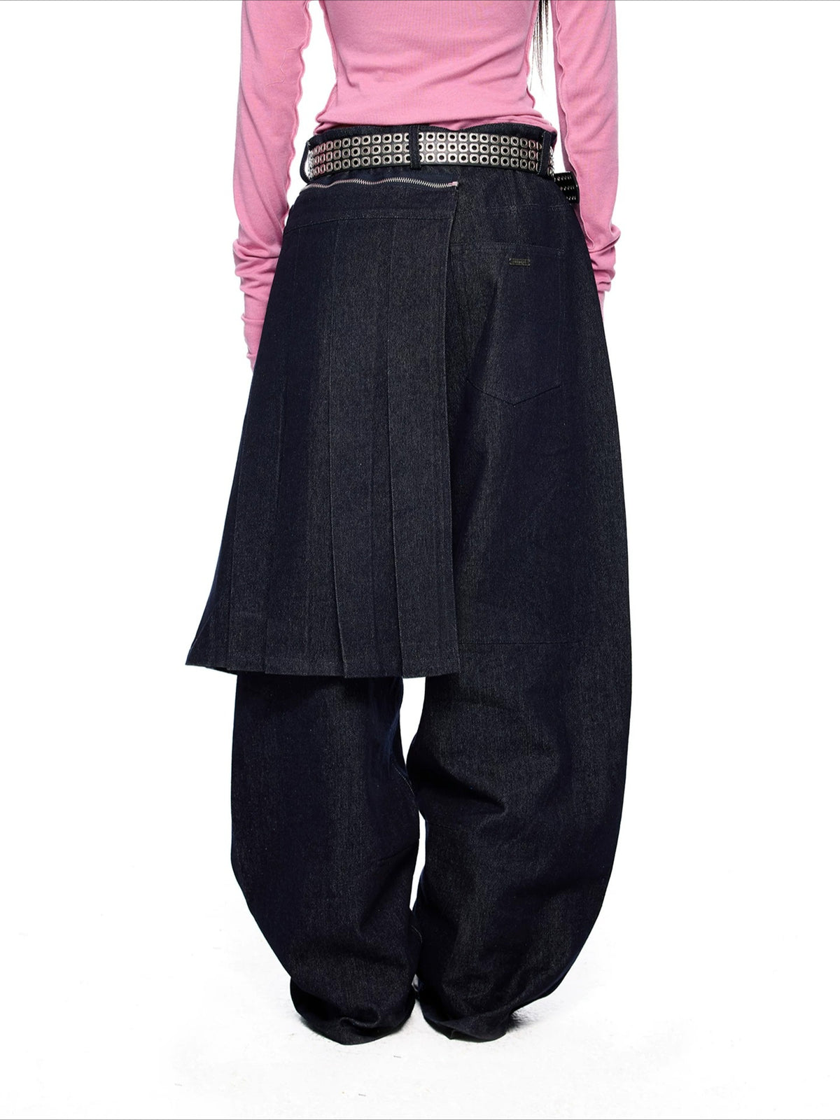 Detachable Denim Skirt Pants