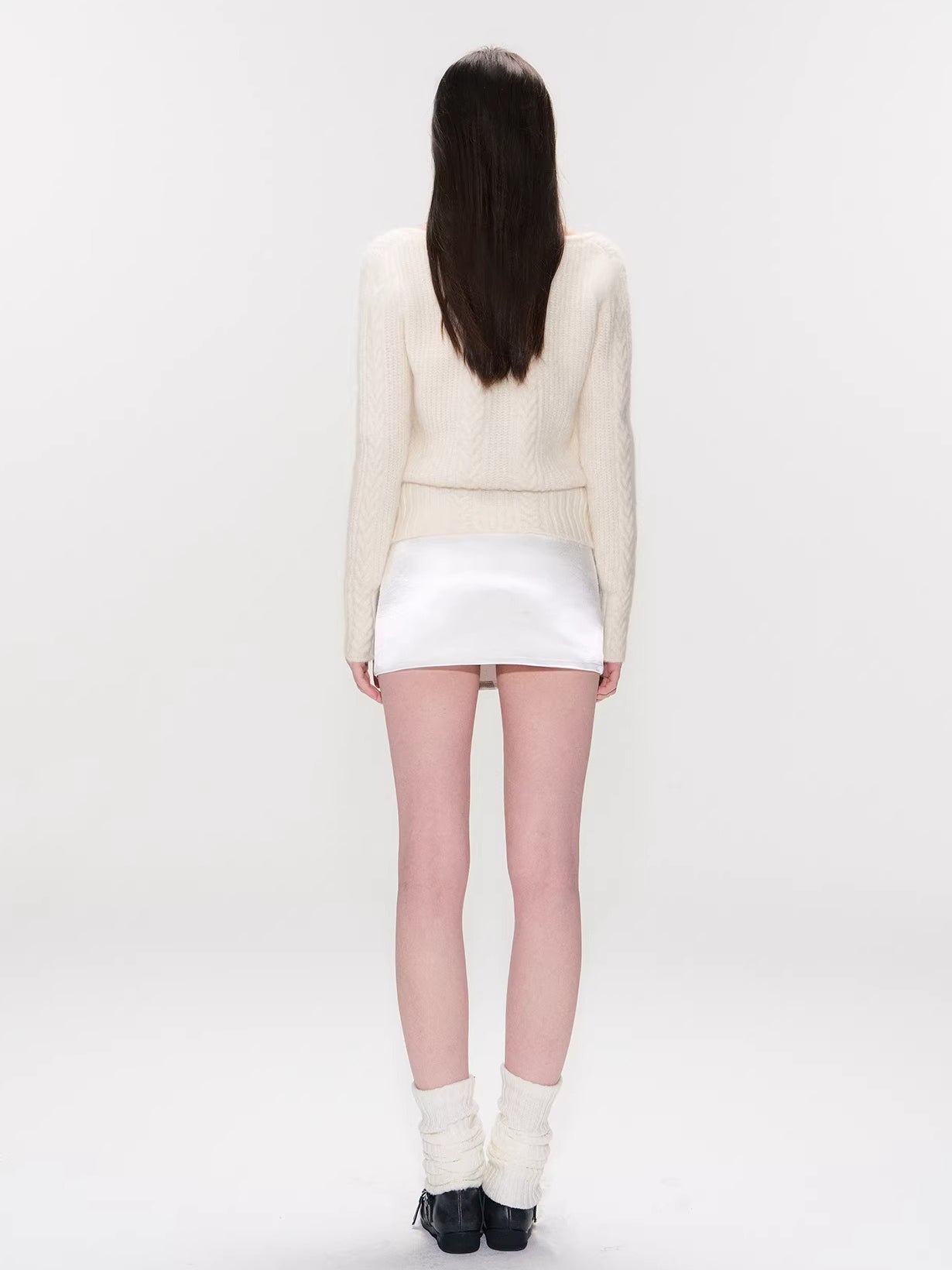 Cable Knit V-Neck Sweater