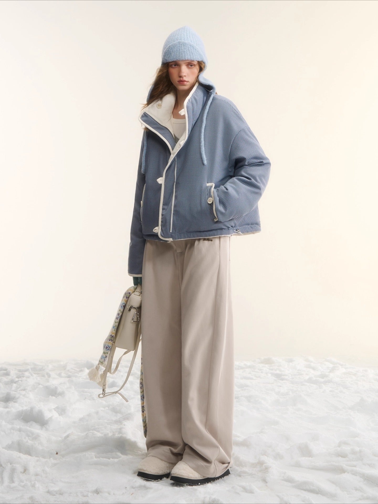 Reversible Plaid Down Puffer