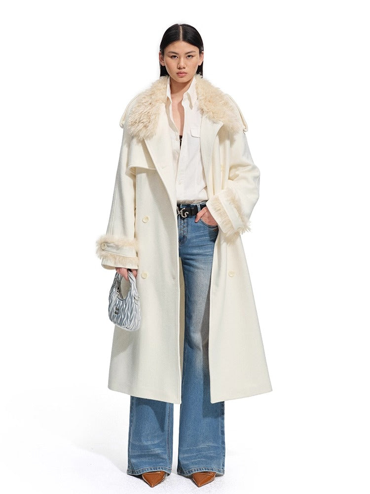 Polar Wool-Blend Belted Coat