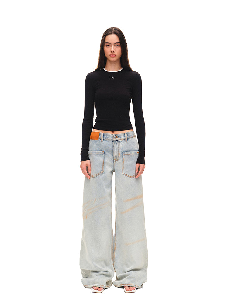 Modern Contrast-trim Regular-shoulder T-shirt