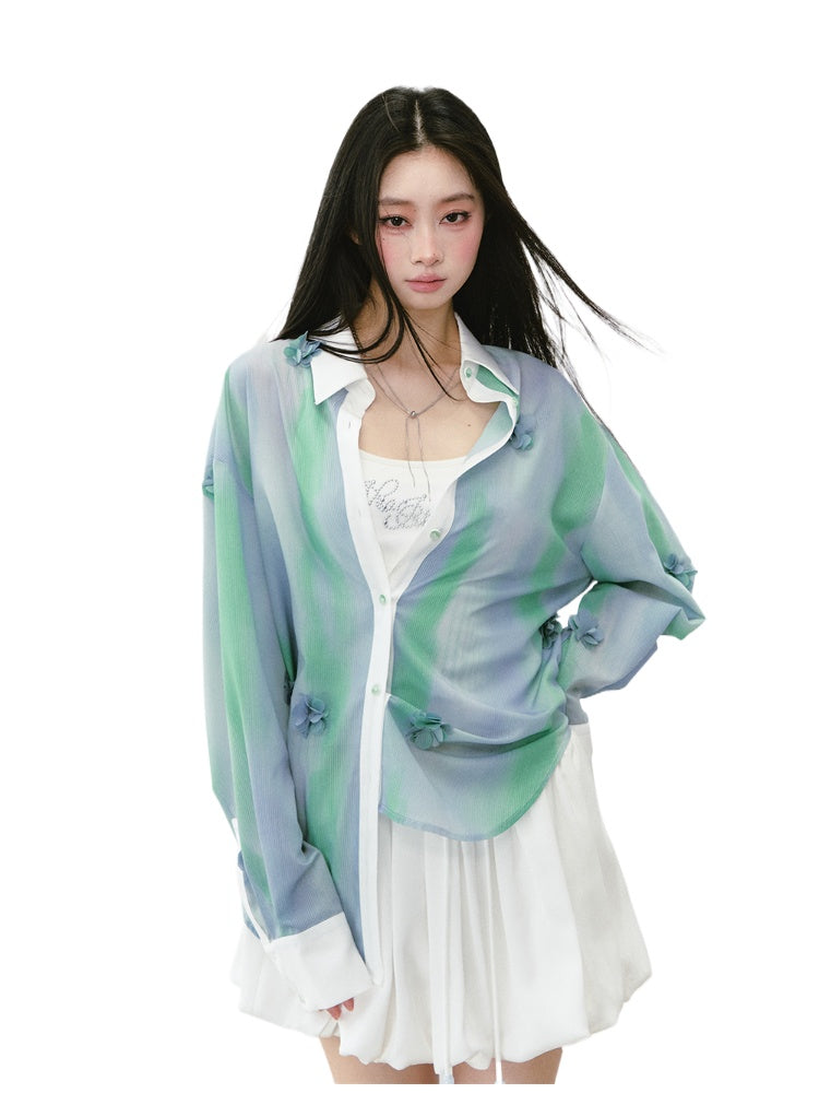 Floral Thin Flowing Sunshade Shirt