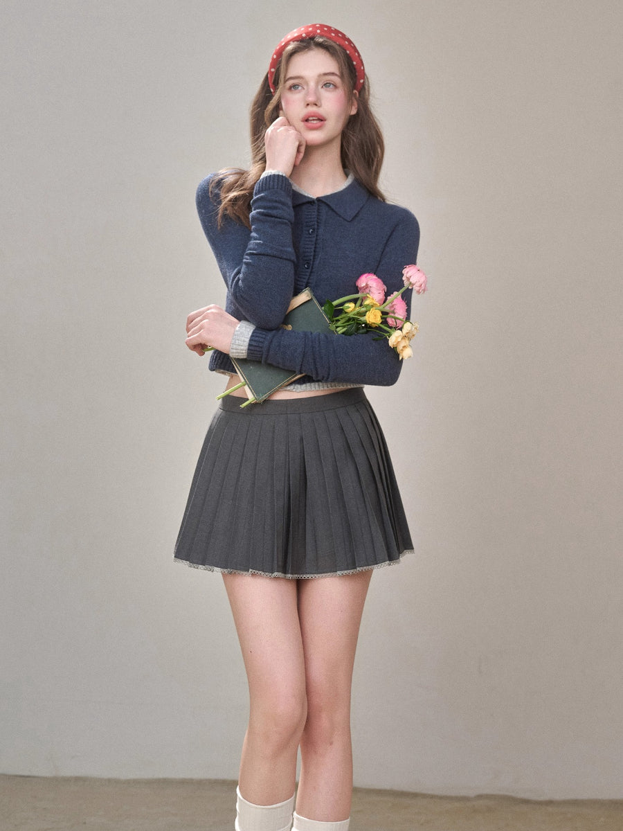 Silky Wool Cropped Cardigan
