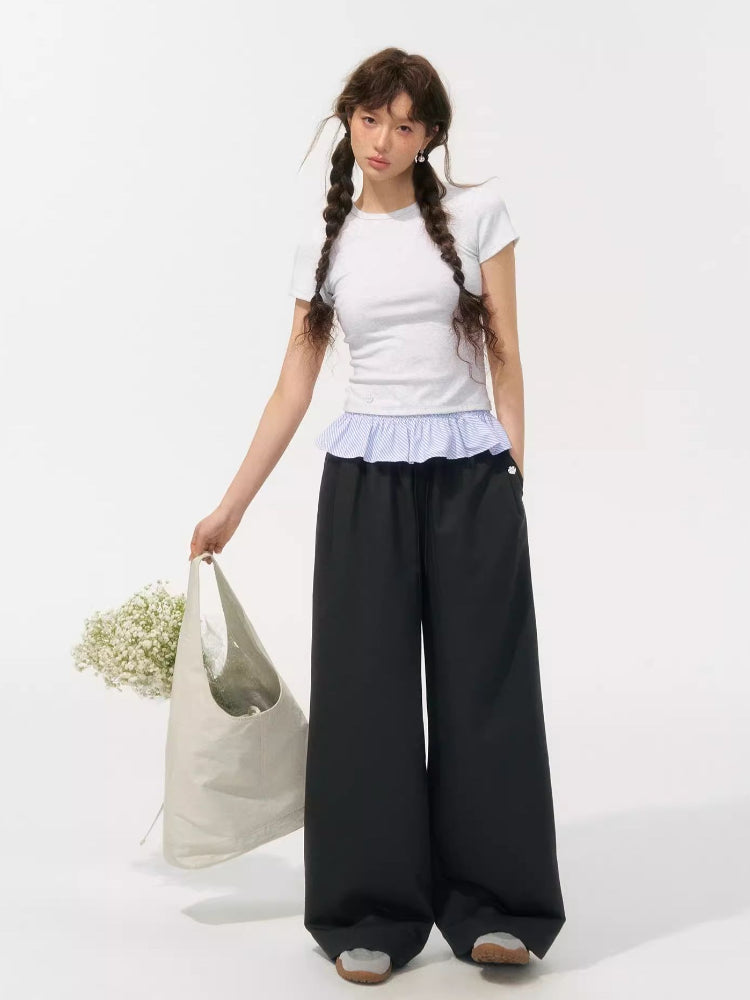 Tie-waist Drapey Airy Pants
