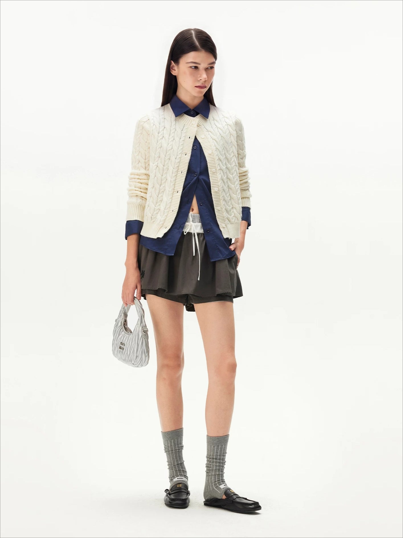 Cloud Wool Patchwork Cardigan
