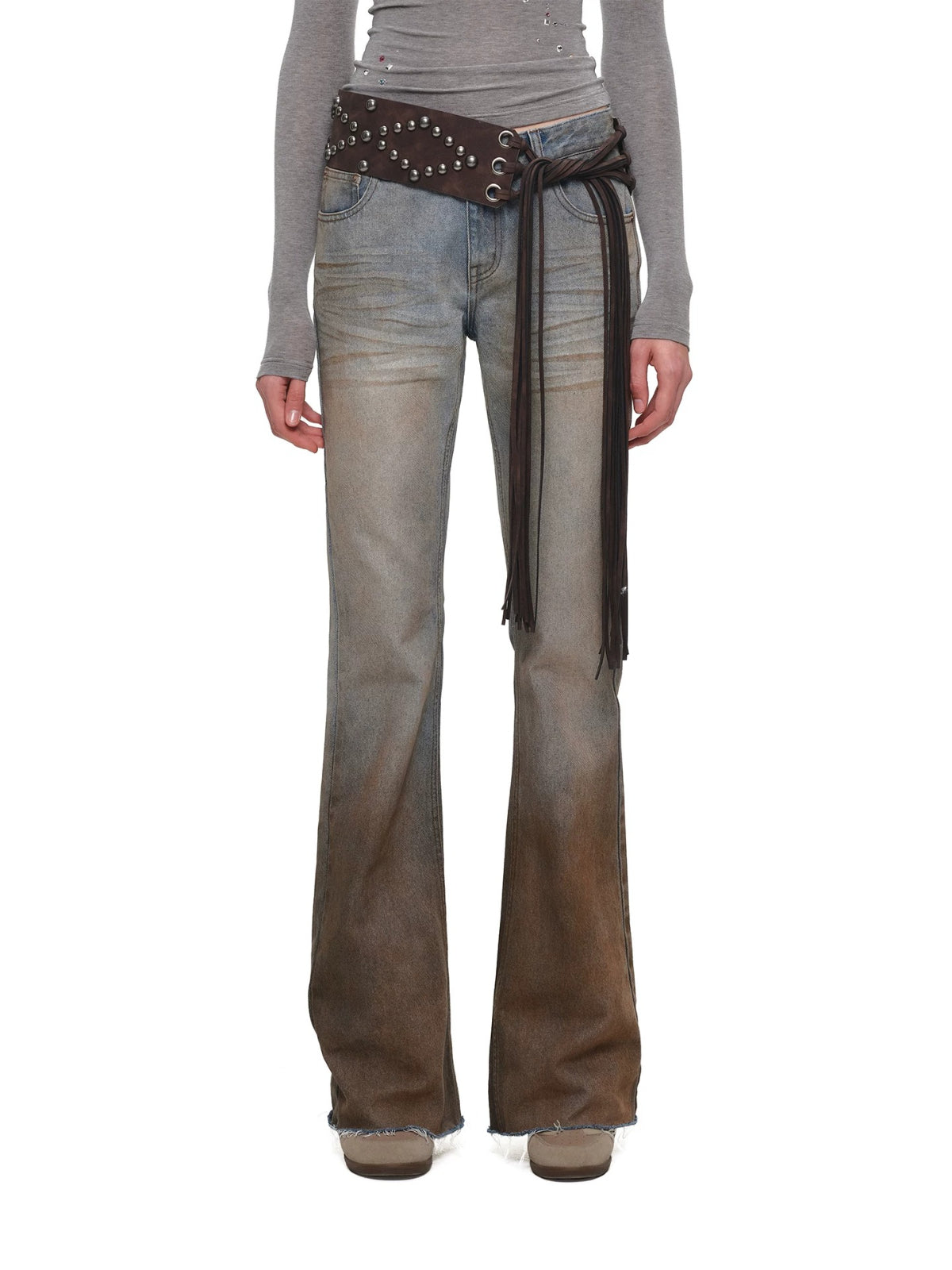 Vintage Gradient Mud Dyed Jeans