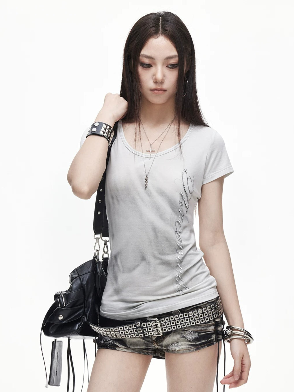 Gradient Rhinestone Tee