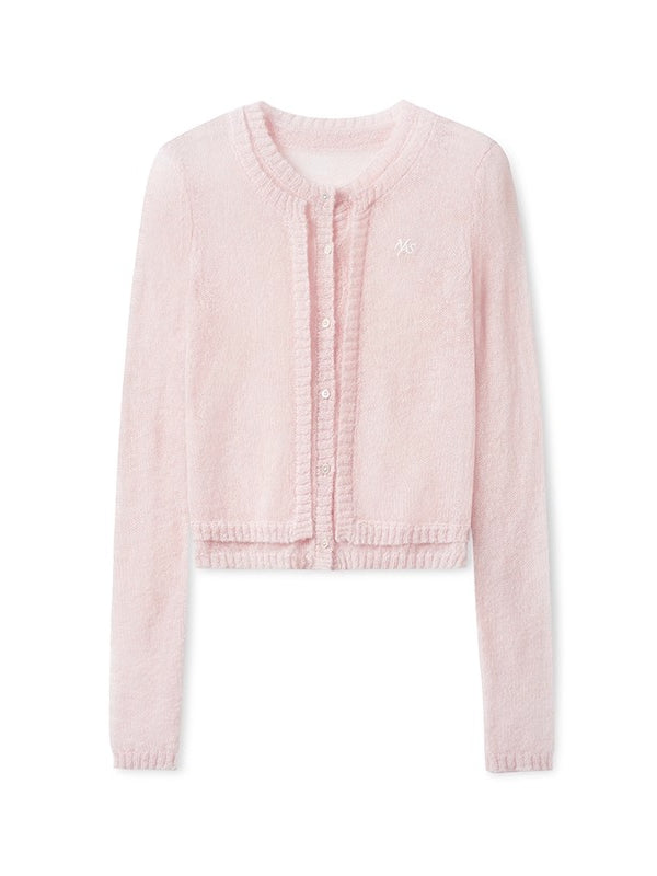 Gray & Pink Berlin Lace Cardigan