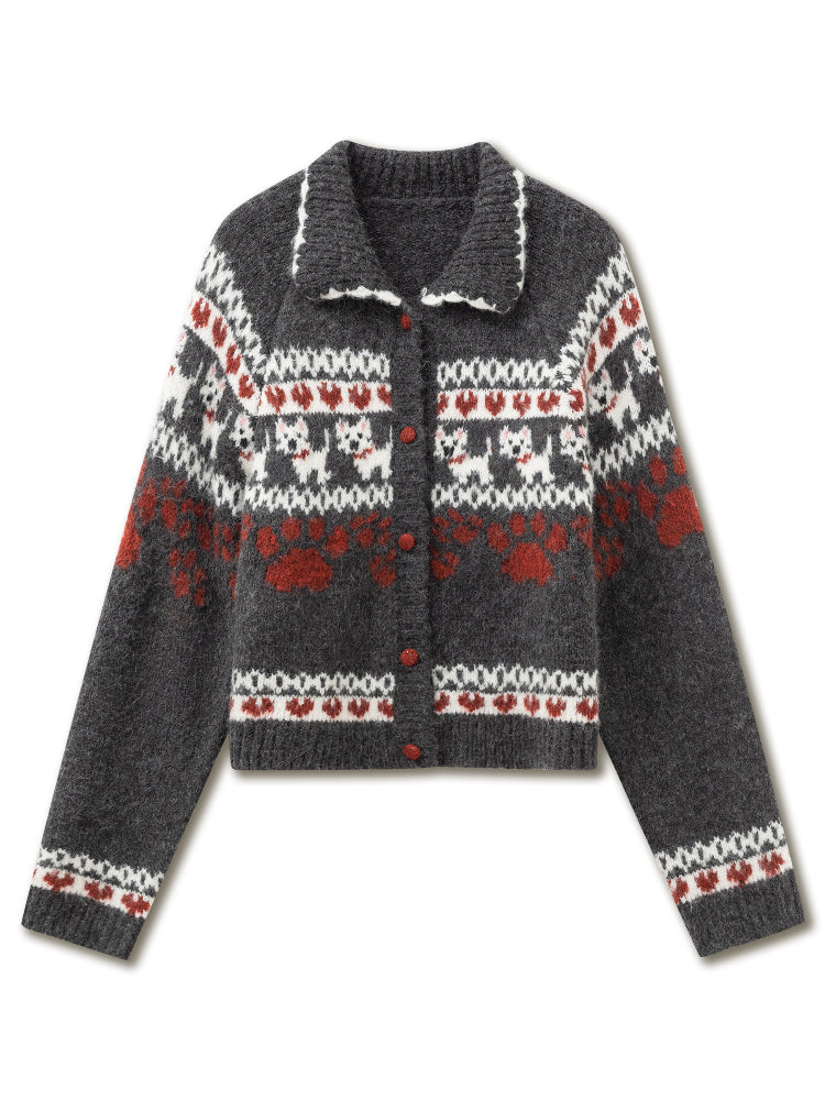 Fair Isle Westie Sweater & Skirt Set