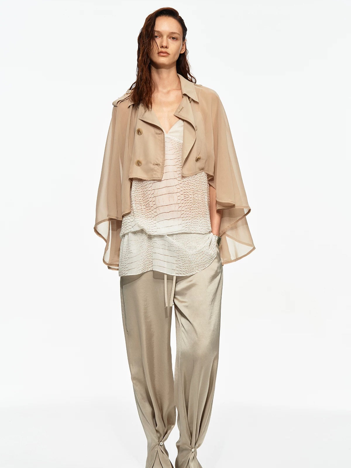 Chiffon Cape Jacket