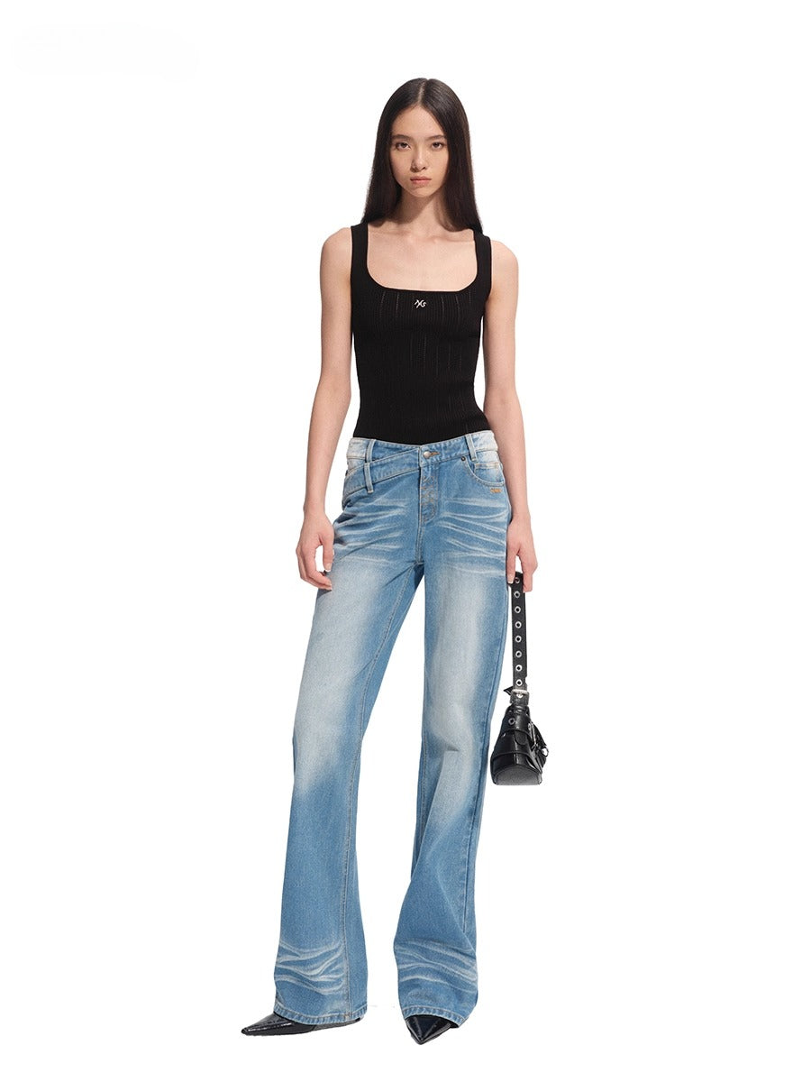 N2 Smile V-Waist Straight Jeans
