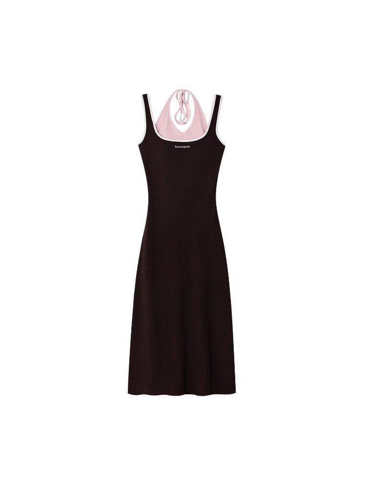 Layered Halter Knit Dress
