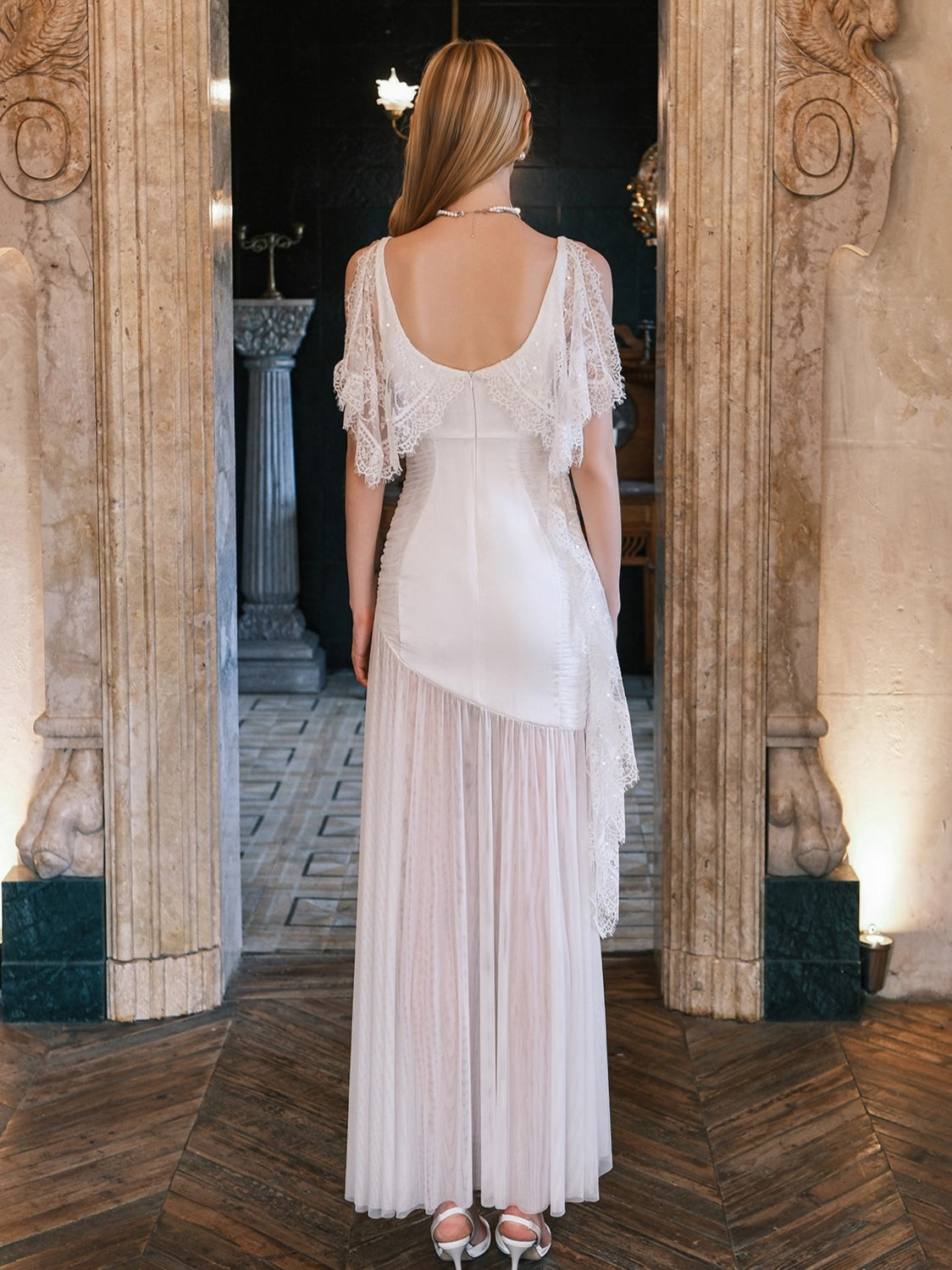 Fille Draped Mermaid Silhouette Dress